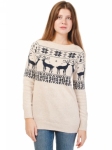 Женский свитер c оленями